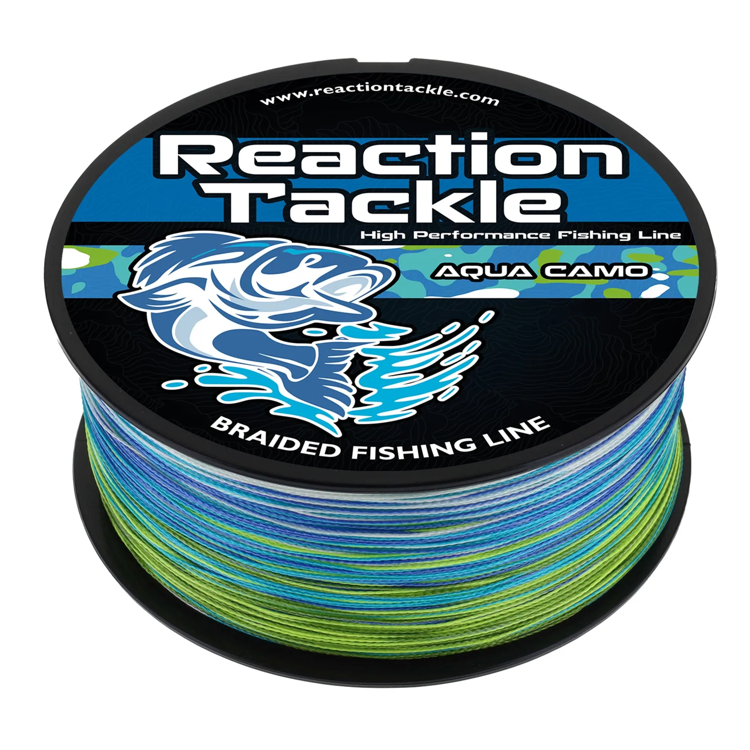 Reaction Tackle Braided Fishing Line - Aqua Camo