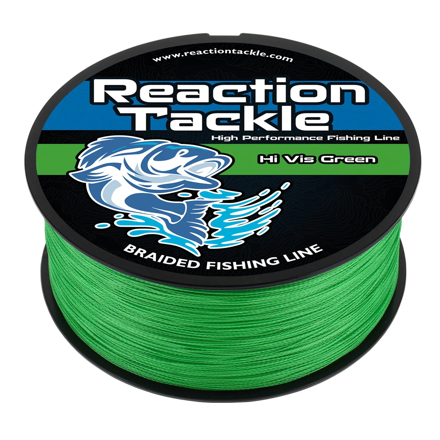 Reaction Tackle Braided Fishing Line - Hi-Vis Green