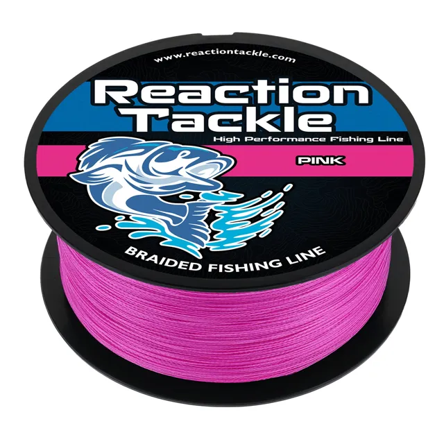 Reaction Tackle Braided Fishing Line - Pink